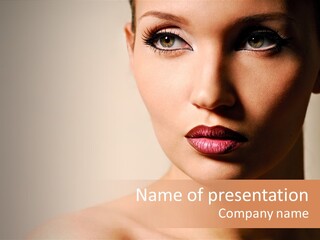 Lips Model Plumpy PowerPoint Template