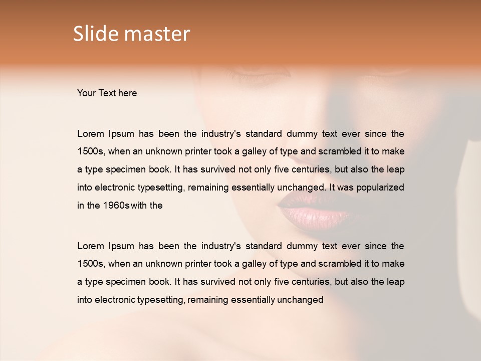 Lips Model Plumpy PowerPoint Template