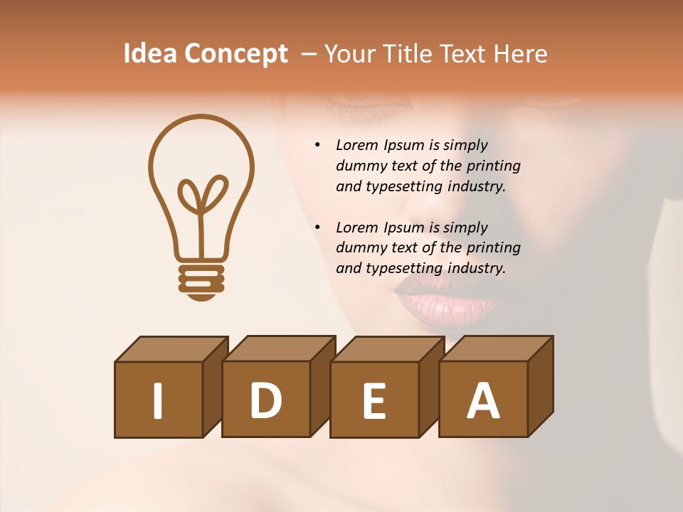 Lips Model Plumpy PowerPoint Template