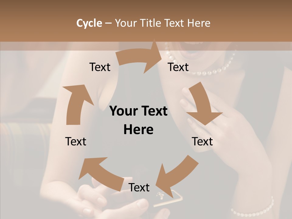 Happy Dessert Hand PowerPoint Template