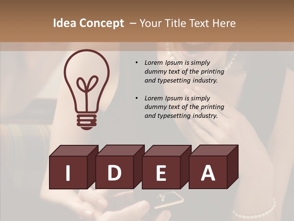 Happy Dessert Hand PowerPoint Template