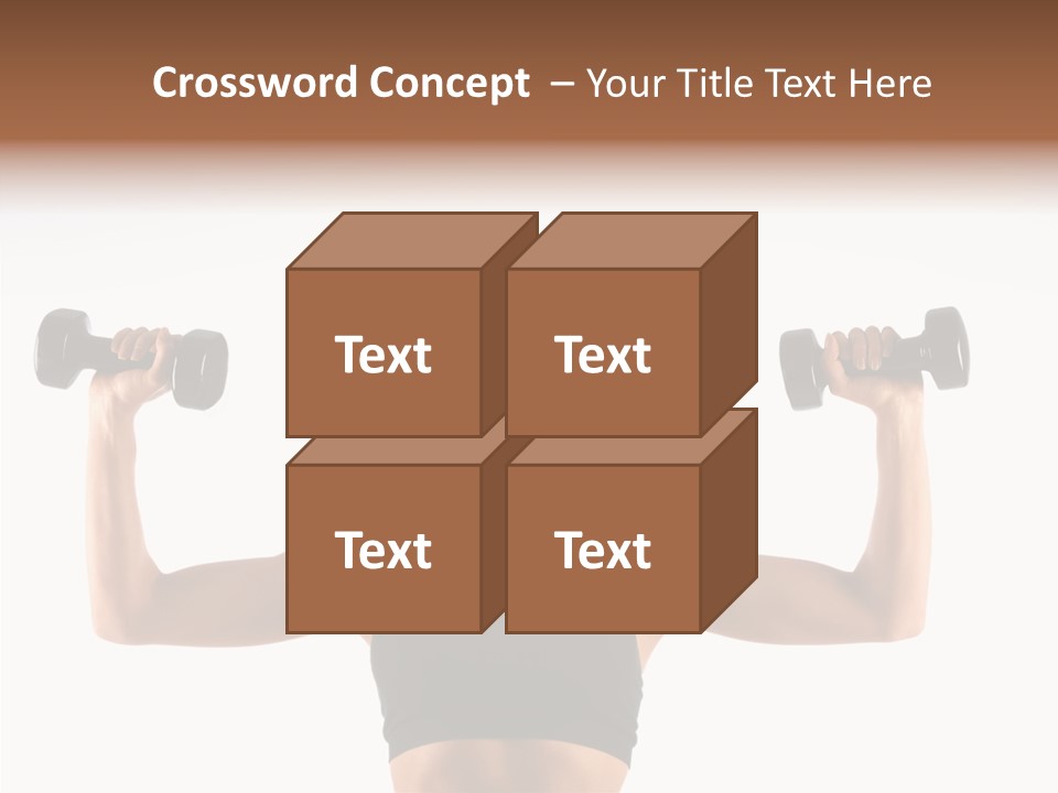 Looking Beautiful Dumbel PowerPoint Template