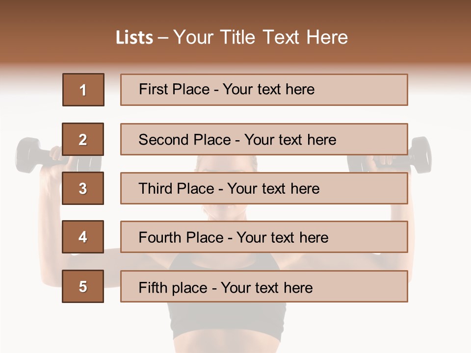 Looking Beautiful Dumbel PowerPoint Template
