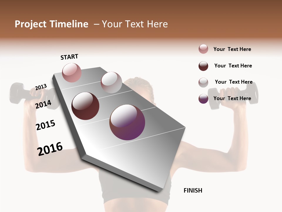 Looking Beautiful Dumbel PowerPoint Template