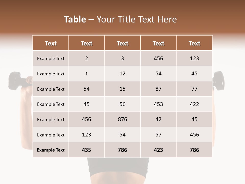 Looking Beautiful Dumbel PowerPoint Template