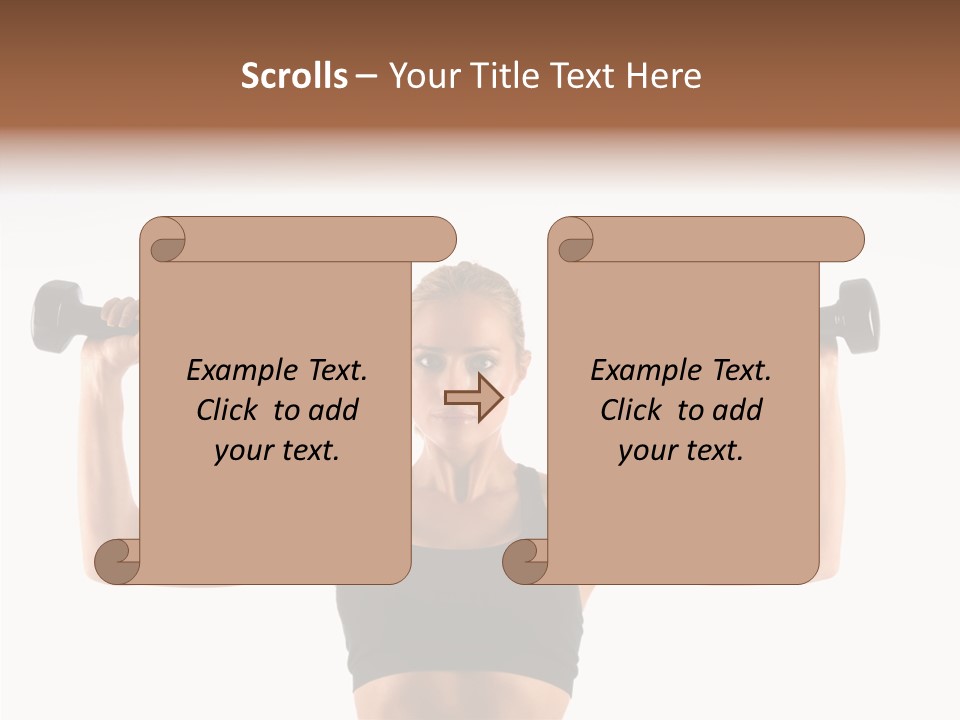 Looking Beautiful Dumbel PowerPoint Template