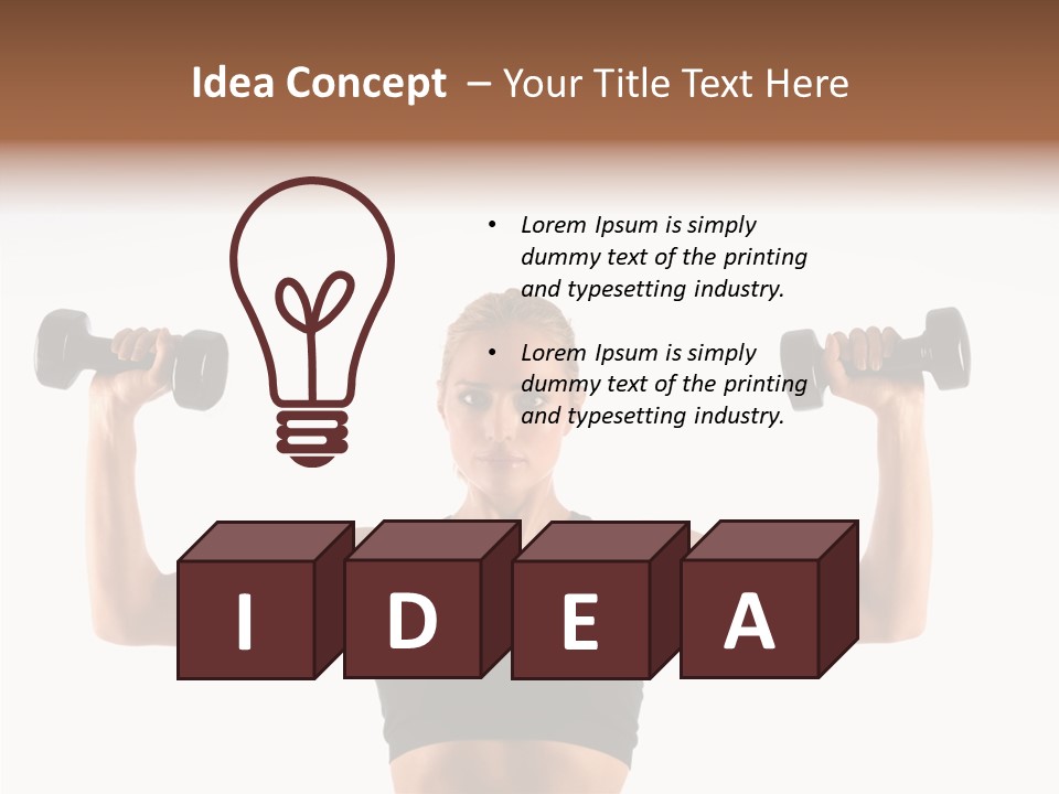 Looking Beautiful Dumbel PowerPoint Template