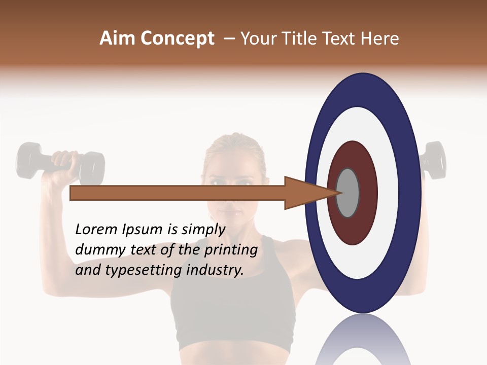 Looking Beautiful Dumbel PowerPoint Template