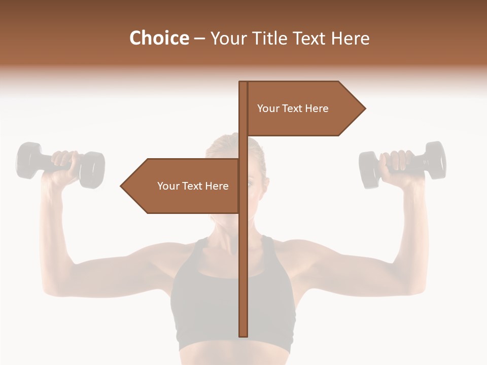 Looking Beautiful Dumbel PowerPoint Template