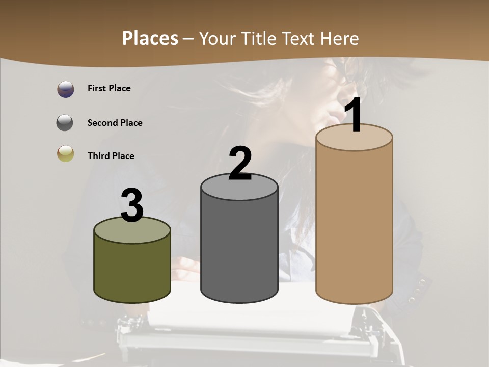 Adult Asian Typewriter PowerPoint Template