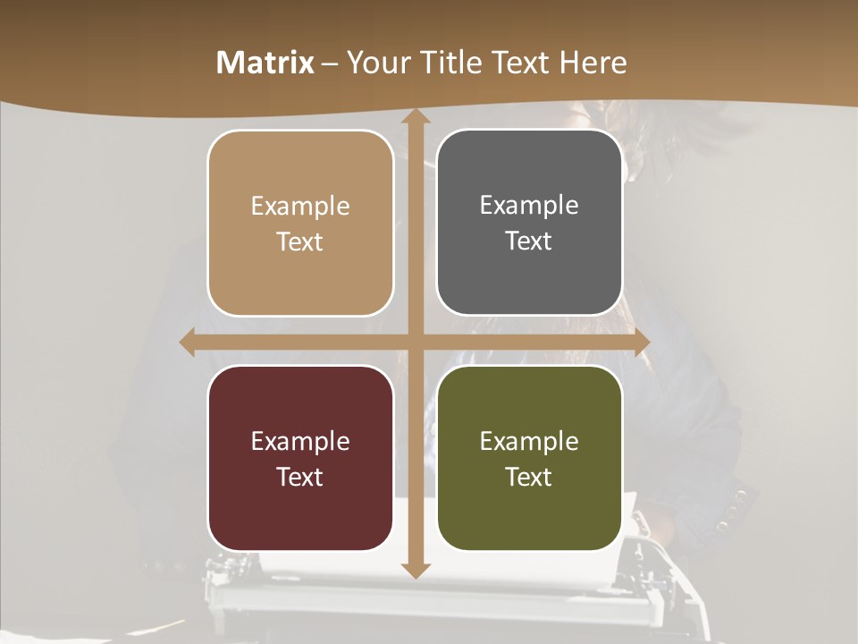 Adult Asian Typewriter PowerPoint Template