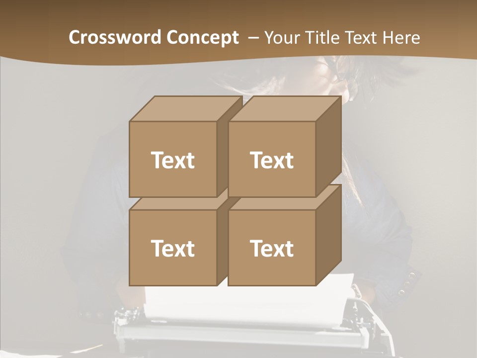 Adult Asian Typewriter PowerPoint Template