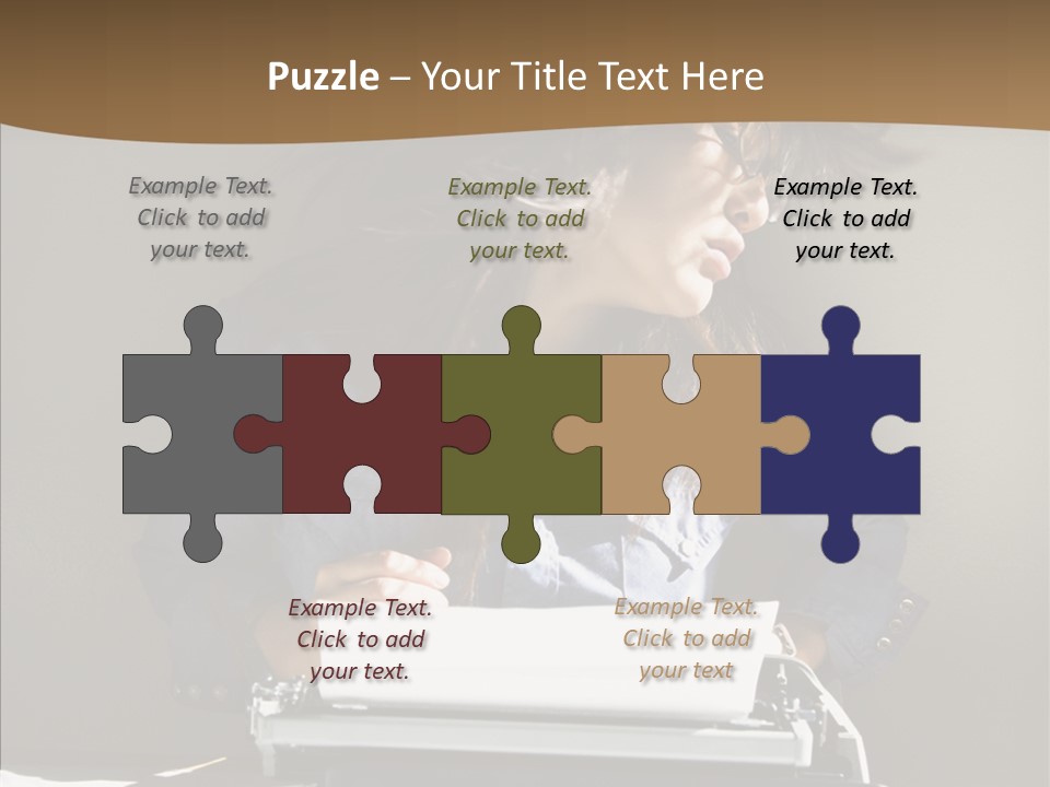 Adult Asian Typewriter PowerPoint Template