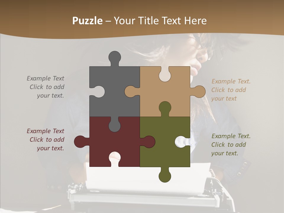 Adult Asian Typewriter PowerPoint Template