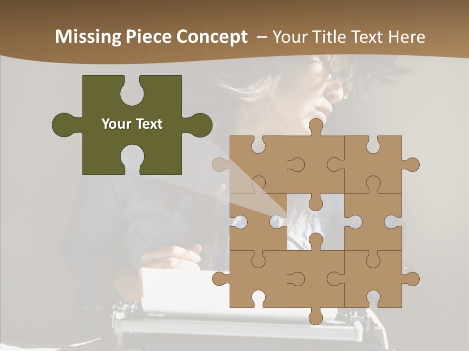 Adult Asian Typewriter PowerPoint Template