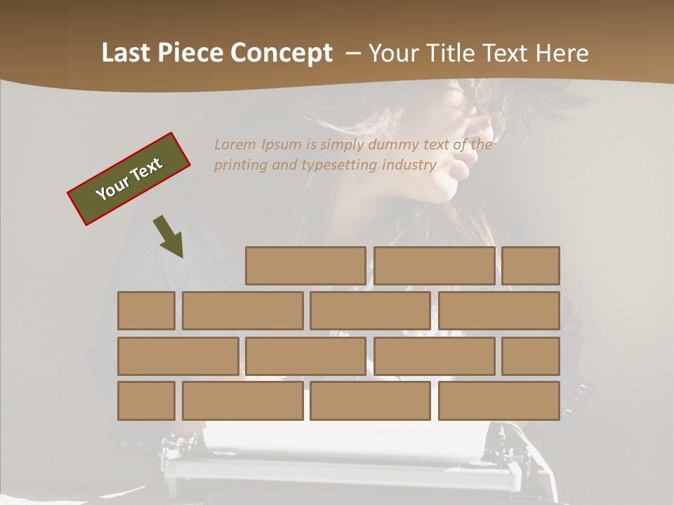 Adult Asian Typewriter PowerPoint Template