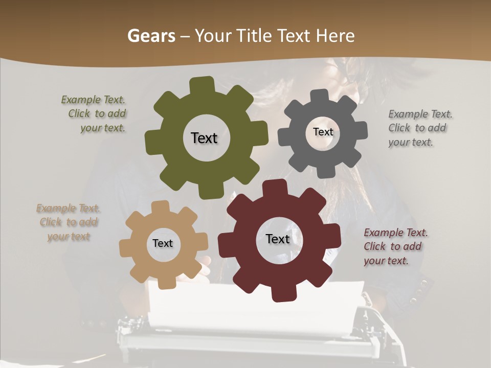 Adult Asian Typewriter PowerPoint Template