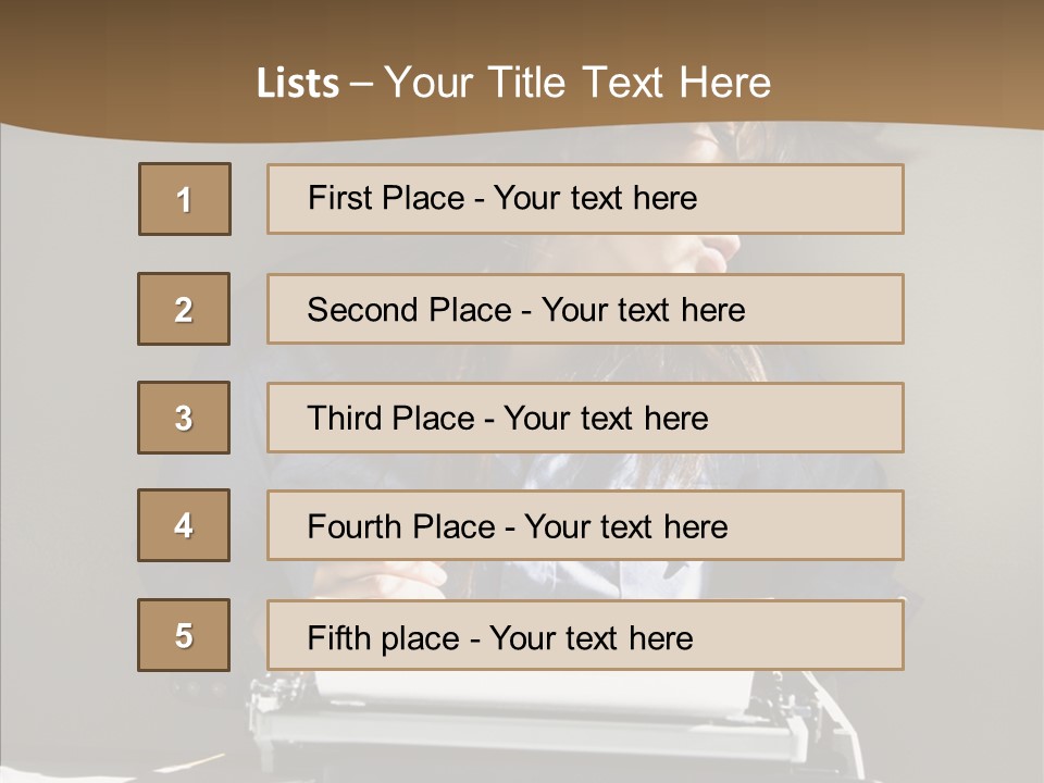 Adult Asian Typewriter PowerPoint Template