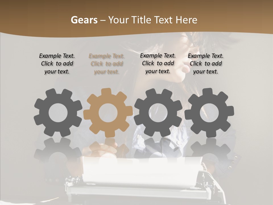 Adult Asian Typewriter PowerPoint Template
