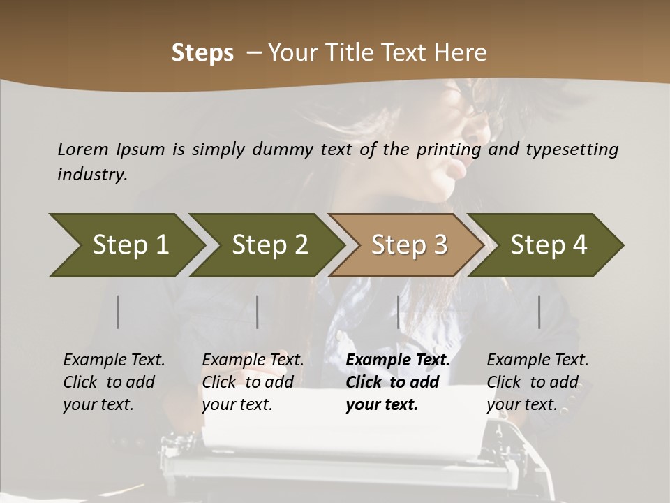 Adult Asian Typewriter PowerPoint Template