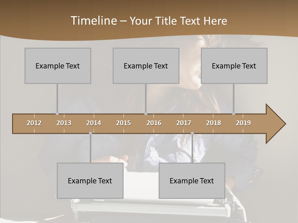 Adult Asian Typewriter PowerPoint Template