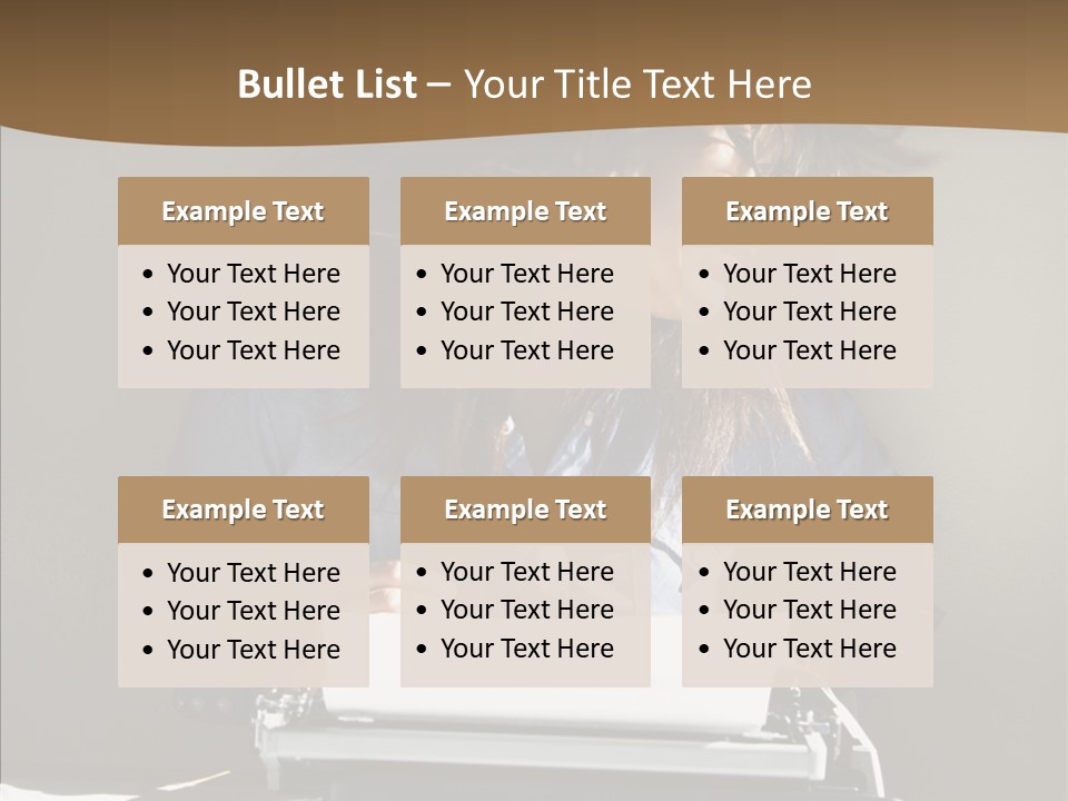 Adult Asian Typewriter PowerPoint Template