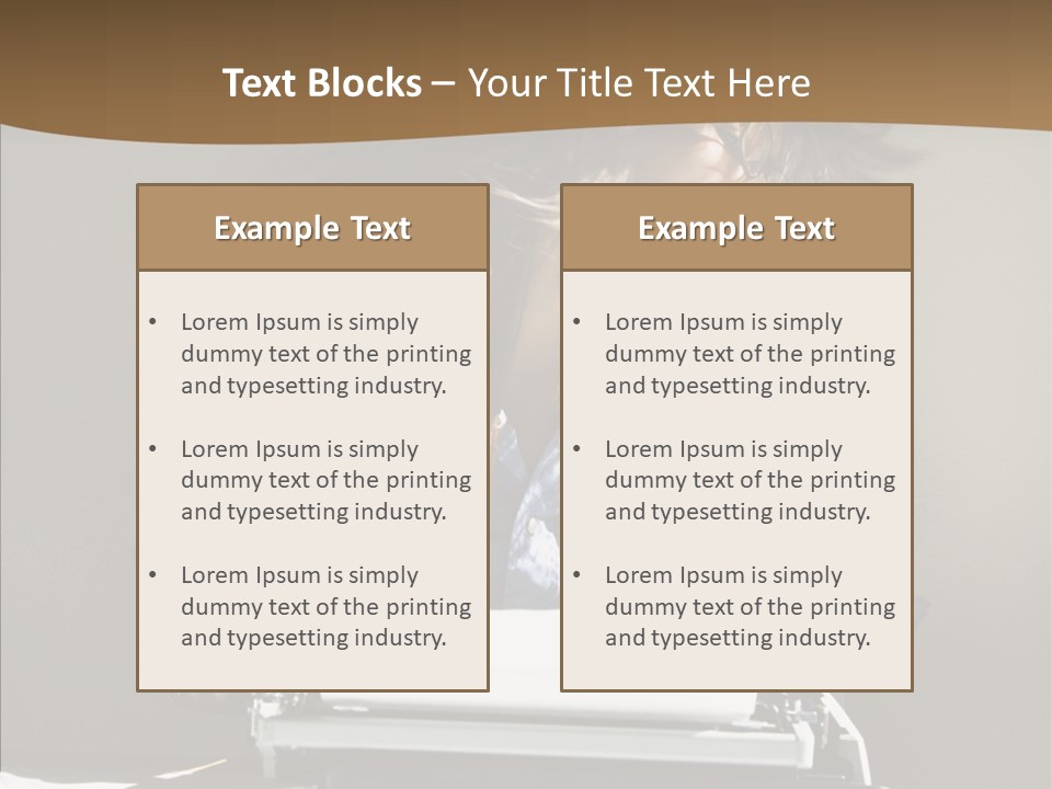 Adult Asian Typewriter PowerPoint Template