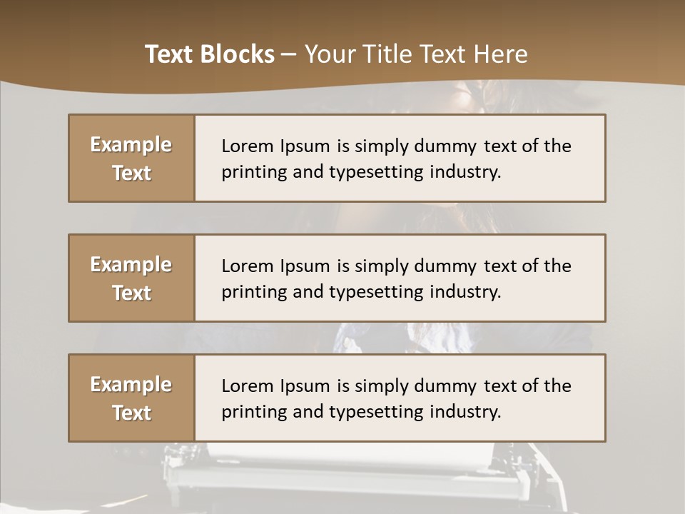 Adult Asian Typewriter PowerPoint Template