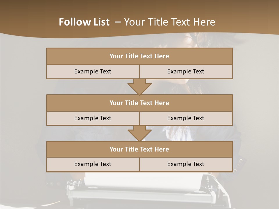 Adult Asian Typewriter PowerPoint Template