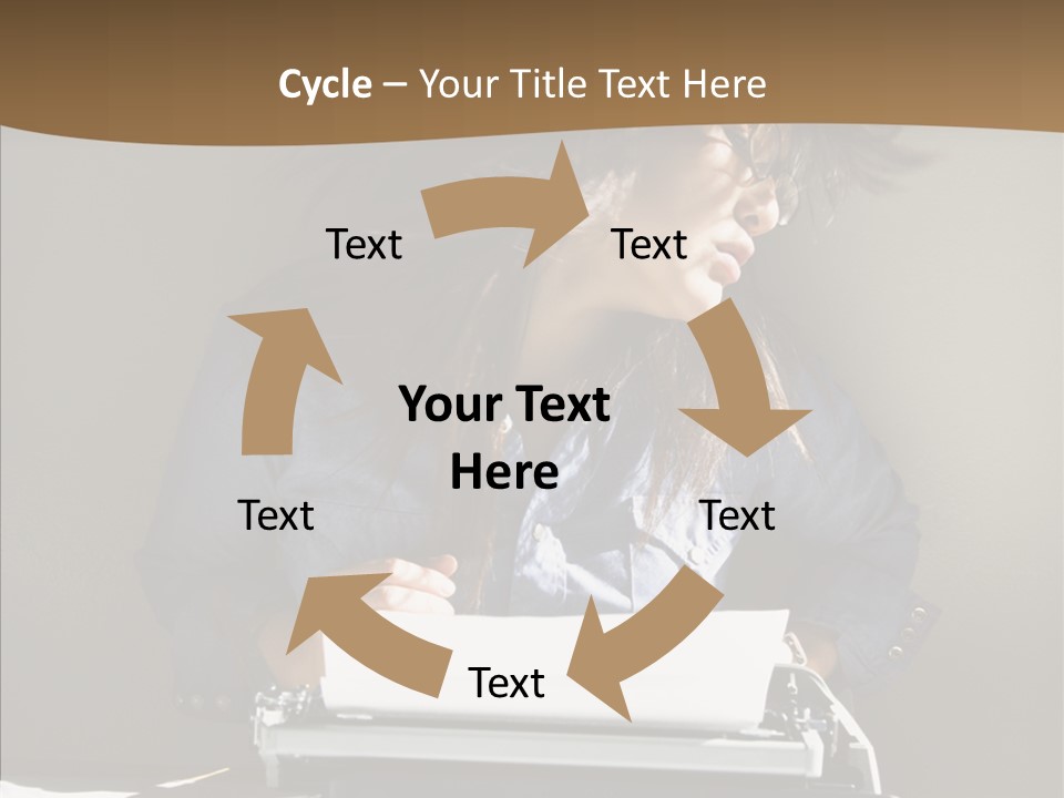 Adult Asian Typewriter PowerPoint Template
