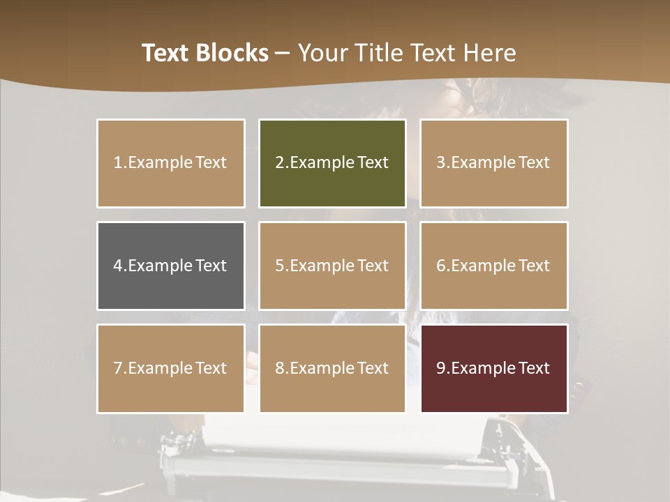 Adult Asian Typewriter PowerPoint Template