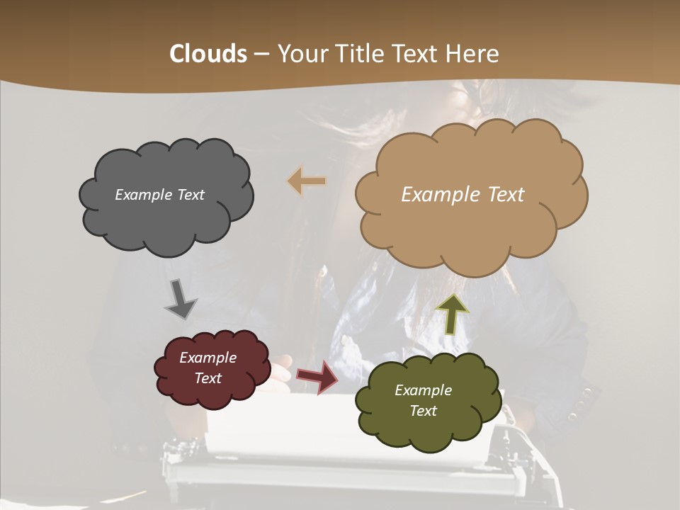 Adult Asian Typewriter PowerPoint Template