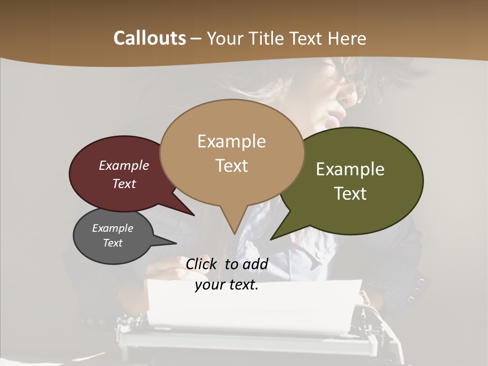 Adult Asian Typewriter PowerPoint Template