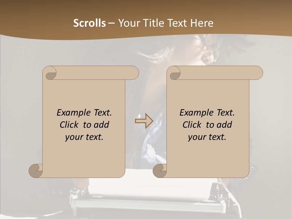 Adult Asian Typewriter PowerPoint Template