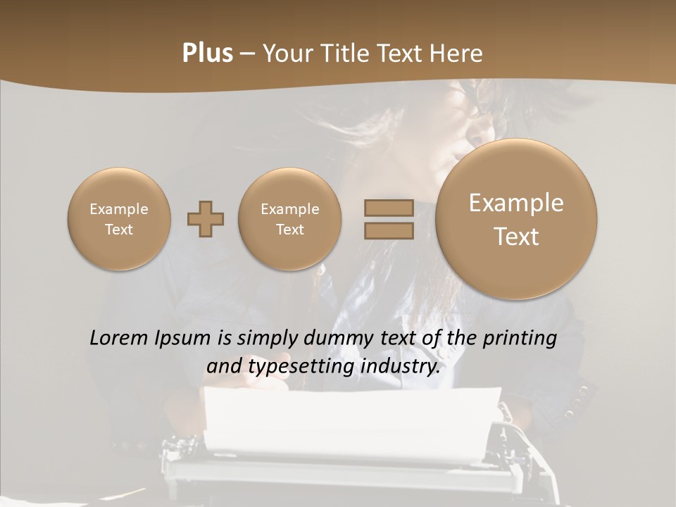 Adult Asian Typewriter PowerPoint Template