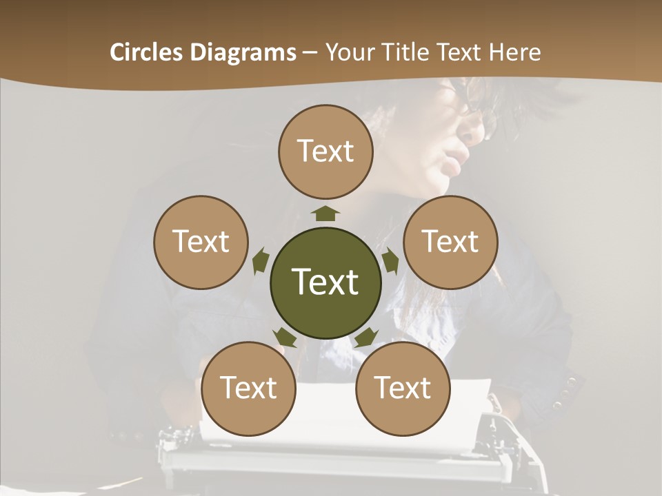 Adult Asian Typewriter PowerPoint Template