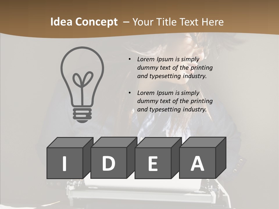 Adult Asian Typewriter PowerPoint Template
