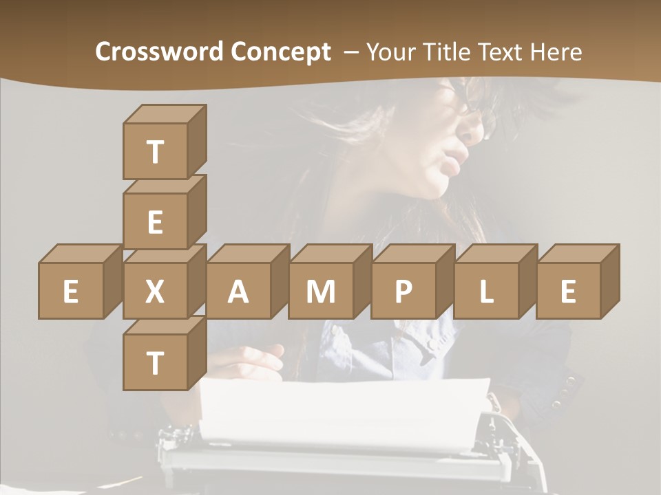 Adult Asian Typewriter PowerPoint Template