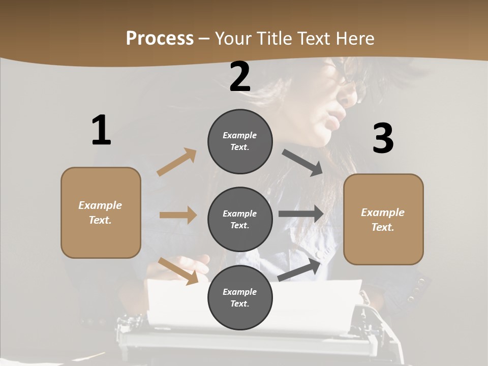 Adult Asian Typewriter PowerPoint Template