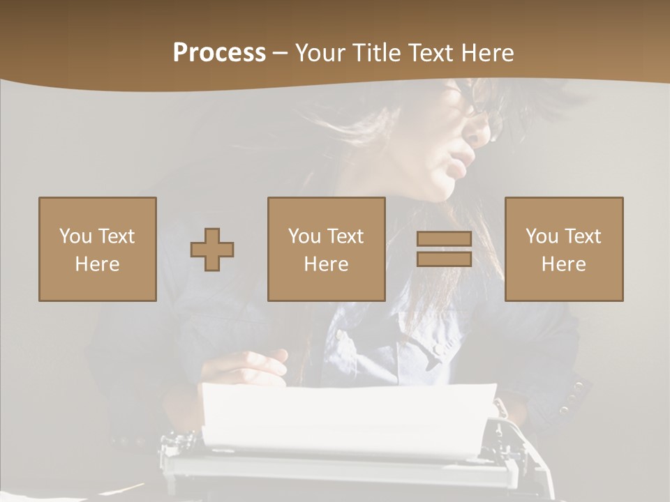 Adult Asian Typewriter PowerPoint Template