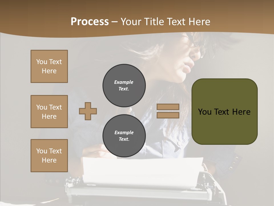 Adult Asian Typewriter PowerPoint Template