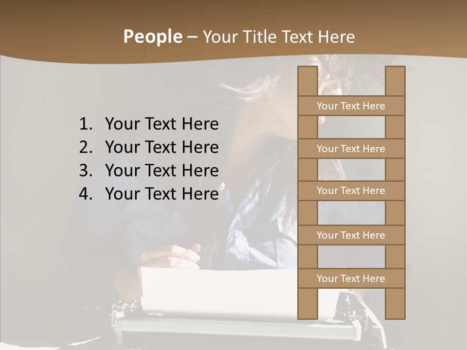 Adult Asian Typewriter PowerPoint Template