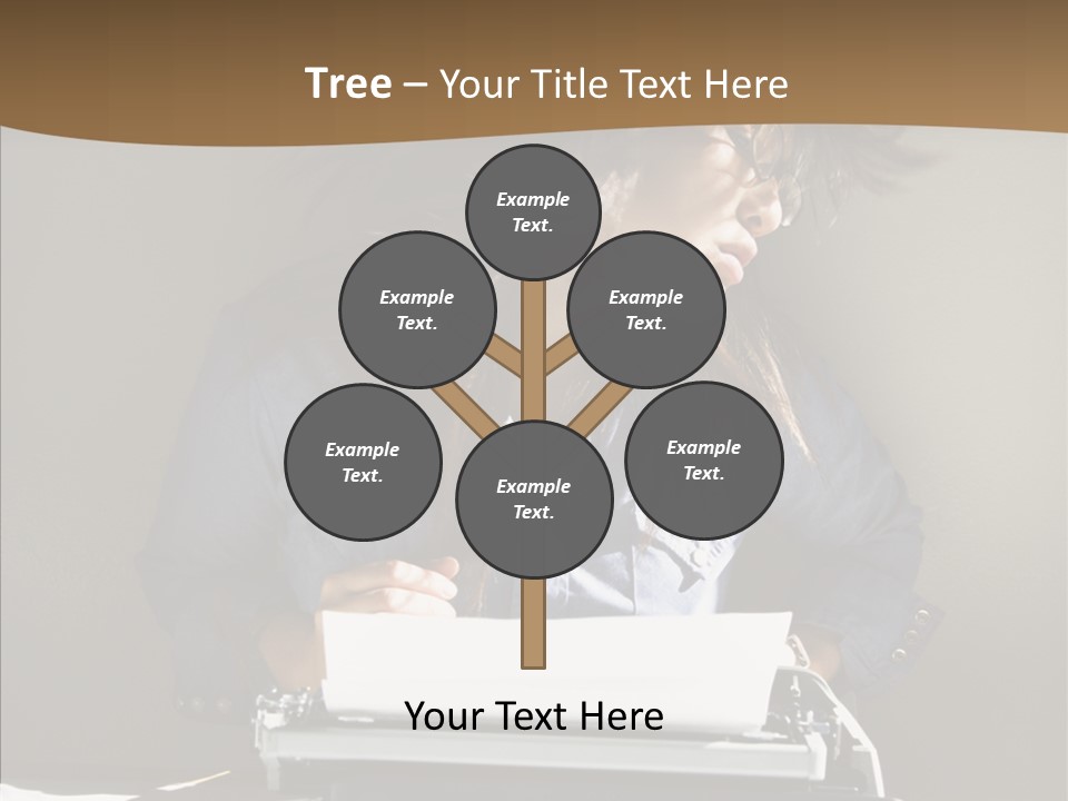 Adult Asian Typewriter PowerPoint Template
