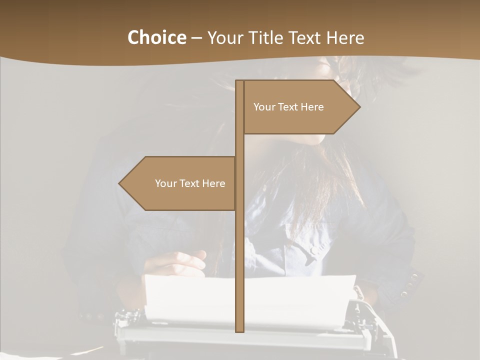 Adult Asian Typewriter PowerPoint Template