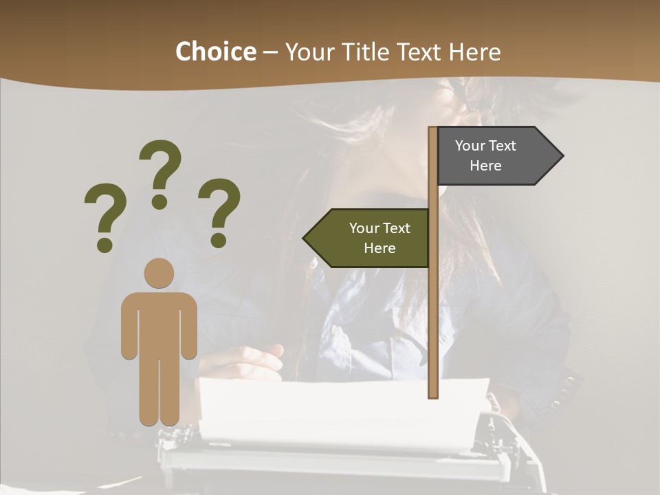Adult Asian Typewriter PowerPoint Template