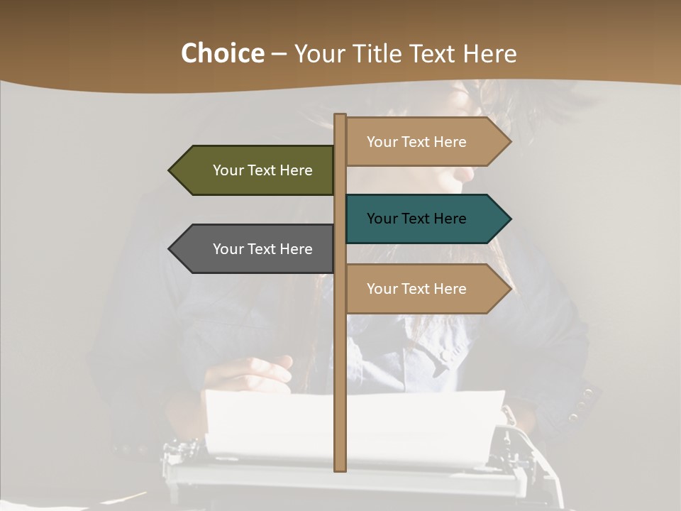 Adult Asian Typewriter PowerPoint Template