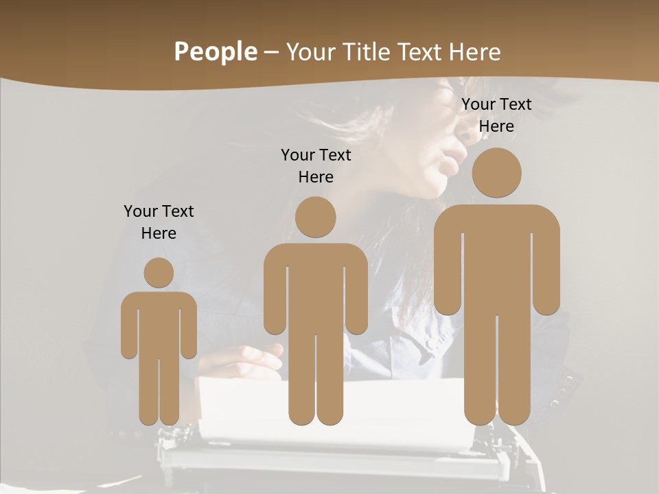 Adult Asian Typewriter PowerPoint Template