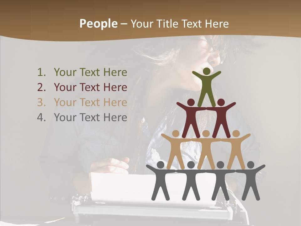 Adult Asian Typewriter PowerPoint Template