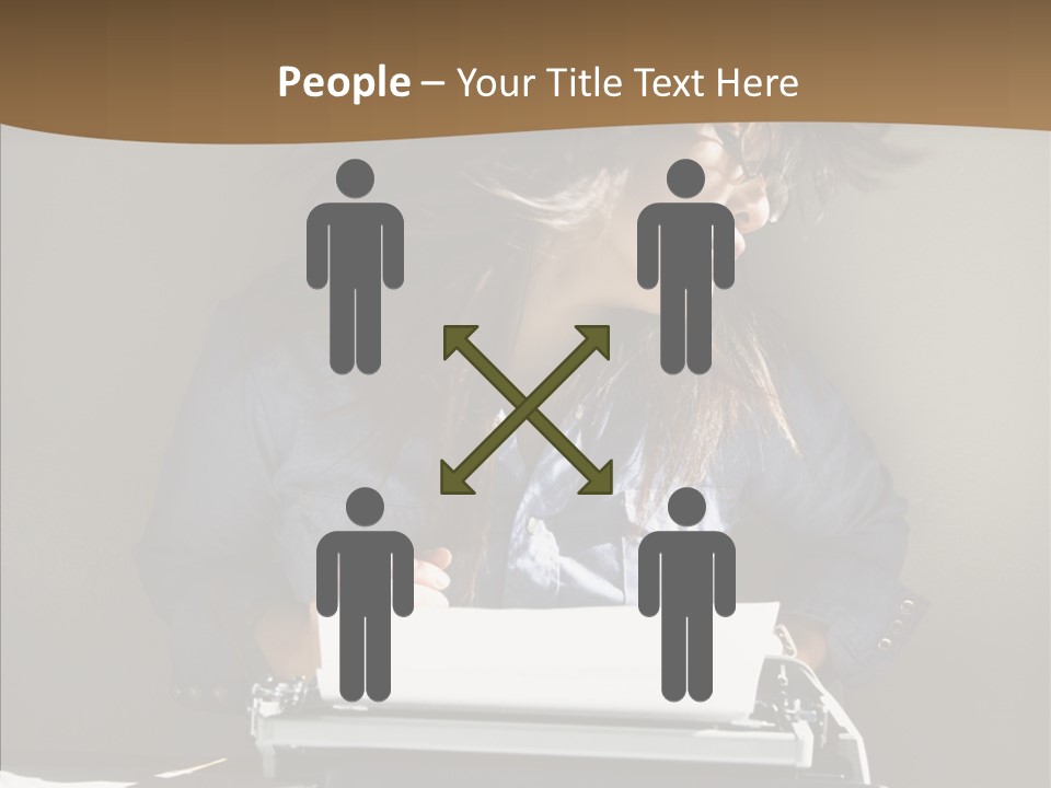 Adult Asian Typewriter PowerPoint Template