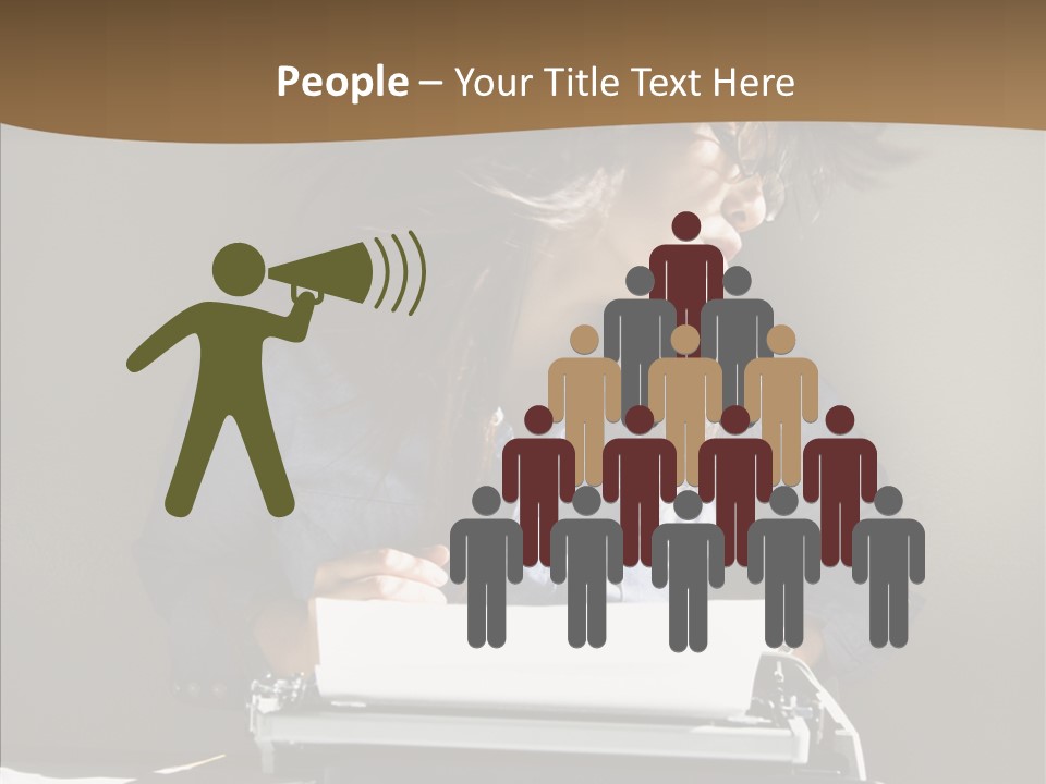 Adult Asian Typewriter PowerPoint Template